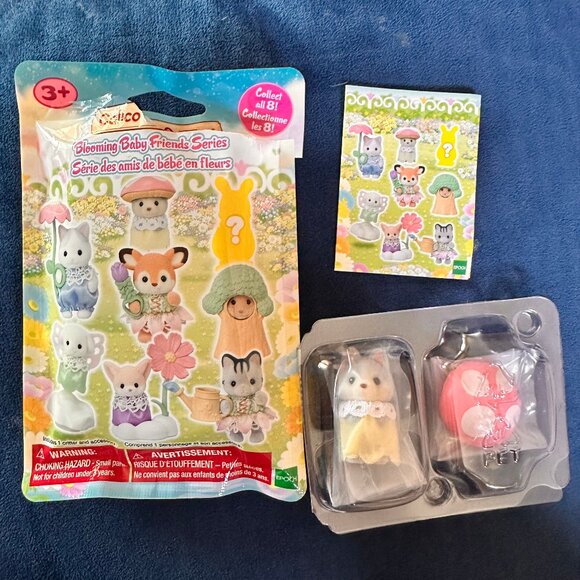 CALICO CRITTERS "BLOOMING BABY FRIENDS" SERIES- OPENED BAG, RAE - Picture 1 of 4